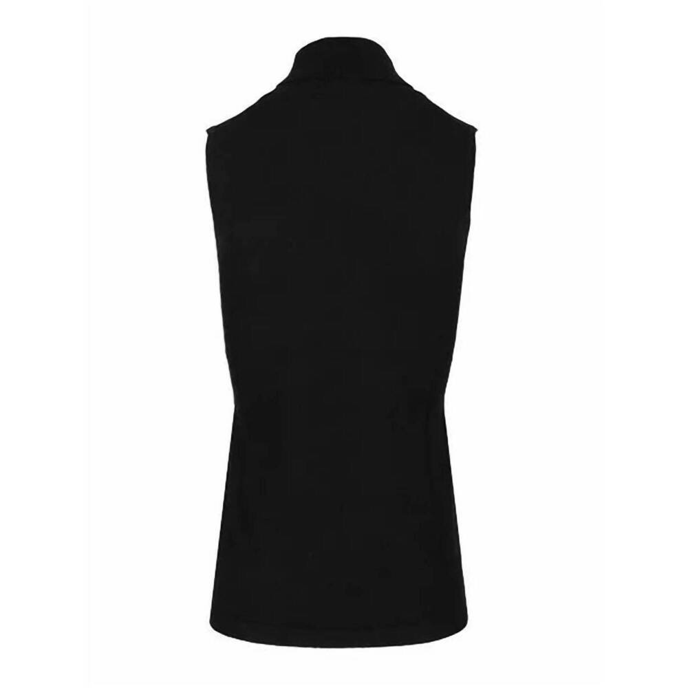 NEW ARCH4 CASHMERE poppy sleeveless turtleneck top in black - Picture 5 of 5